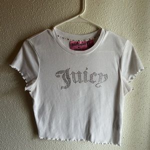 Juicy Couture white cropped top